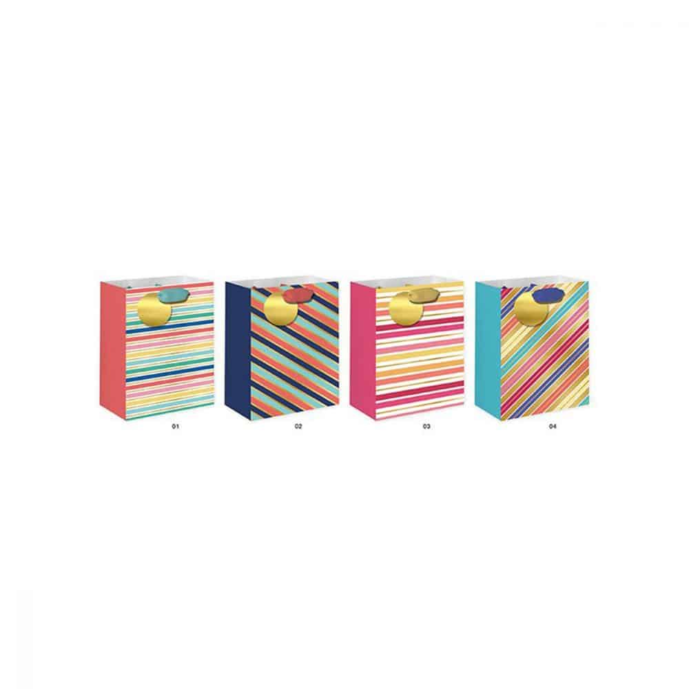 Sac cadeau XL lignes 32 x 42 x11.5cm