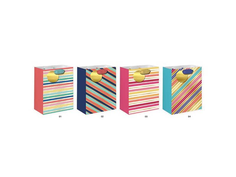 Sac cadeau XL lignes 32 x 42 x11.5cm