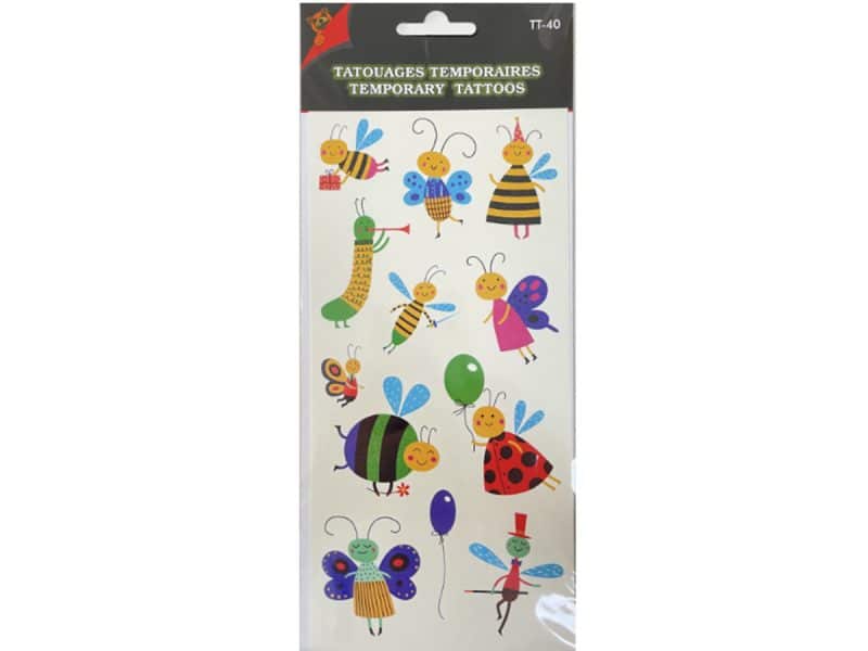 Tatouages temporaires insectes