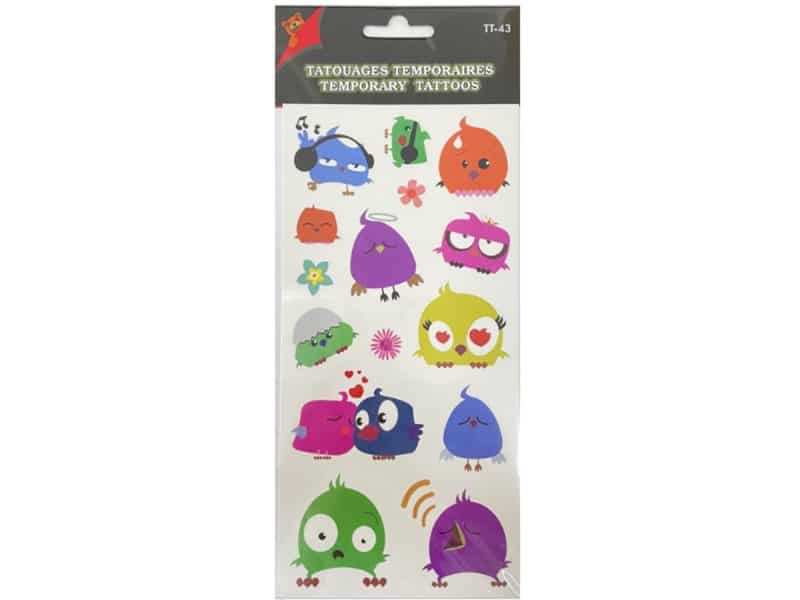 Tatouages temporaires enfants gros oiseaux
