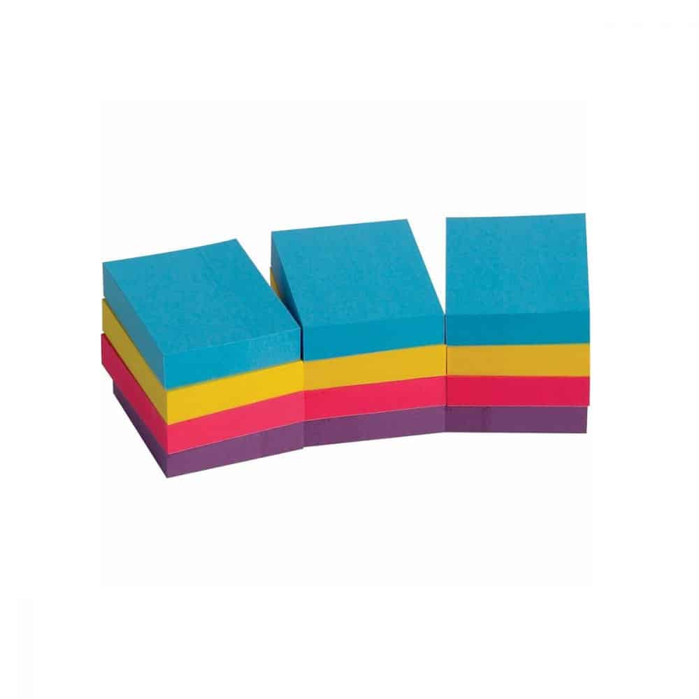 Feuillets autoadhésifs 1-1/2 x 2 po. couleurs variées