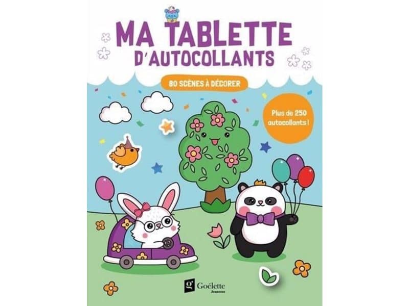 Ma tablette d'autocollants Lapin Panda