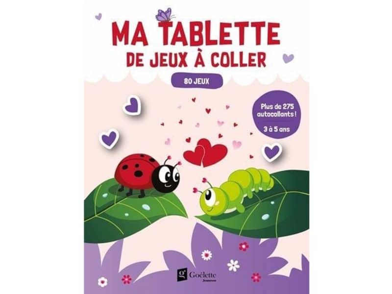 Ma tablette de jeux à coller Coccinelle