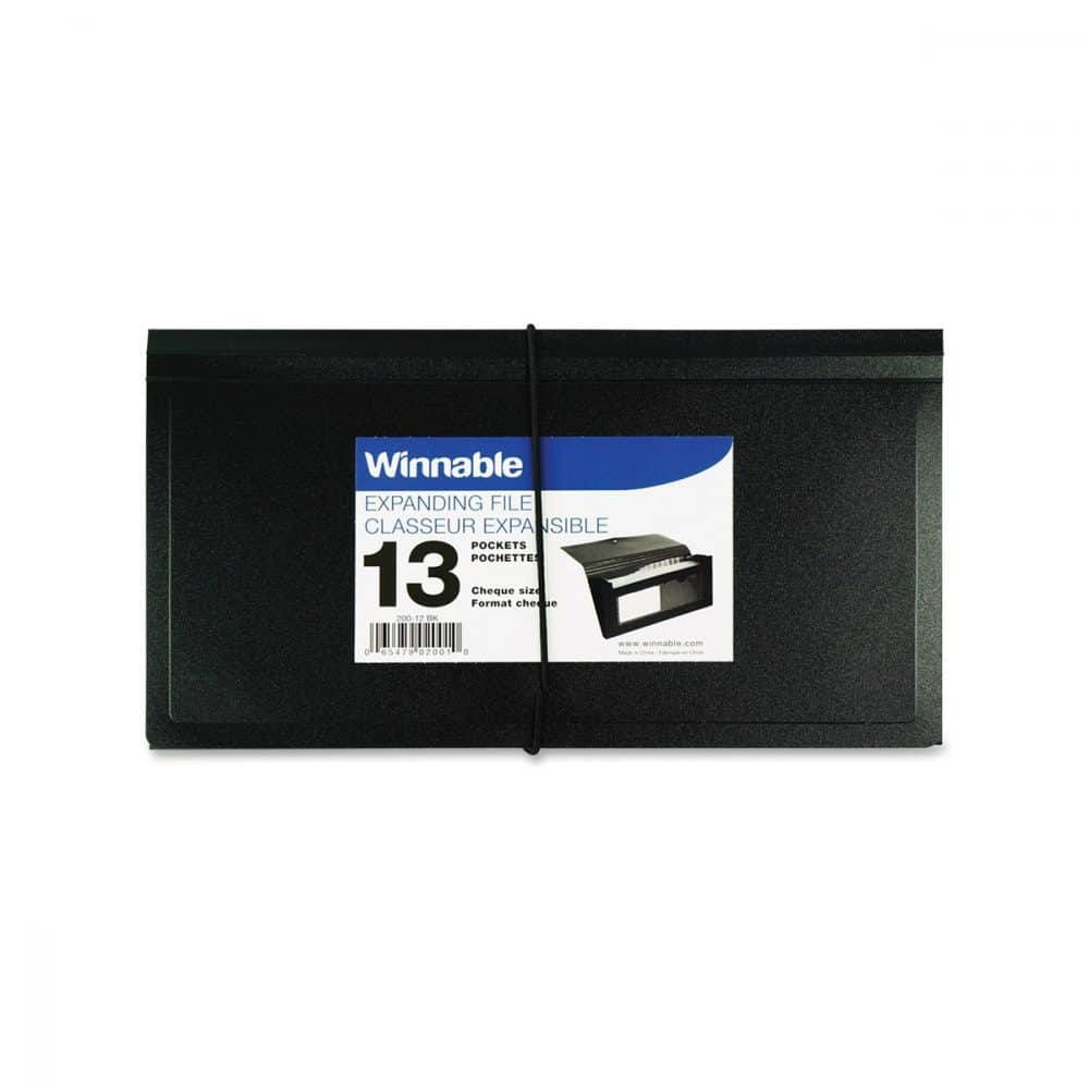 Classeur expansible format chèque 13 pochettes- Winnable