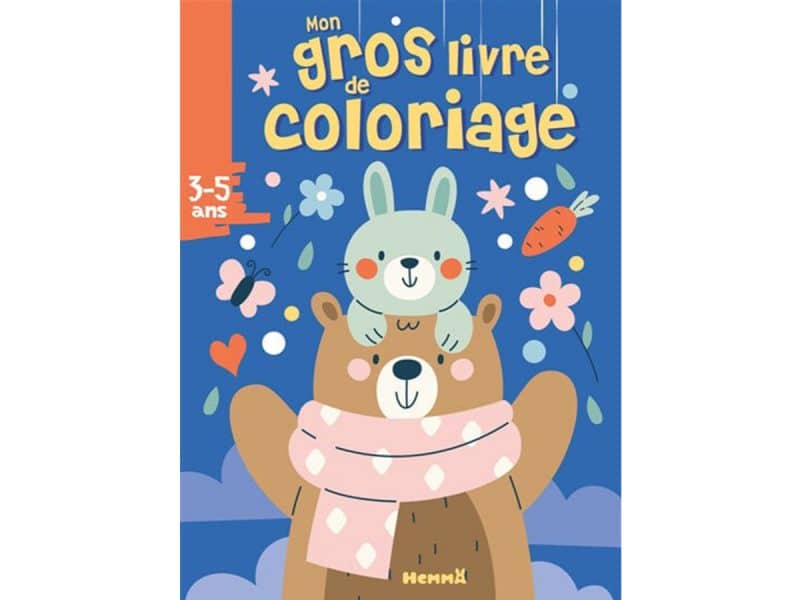 Mon gros livre de coloriage Ours et lapin