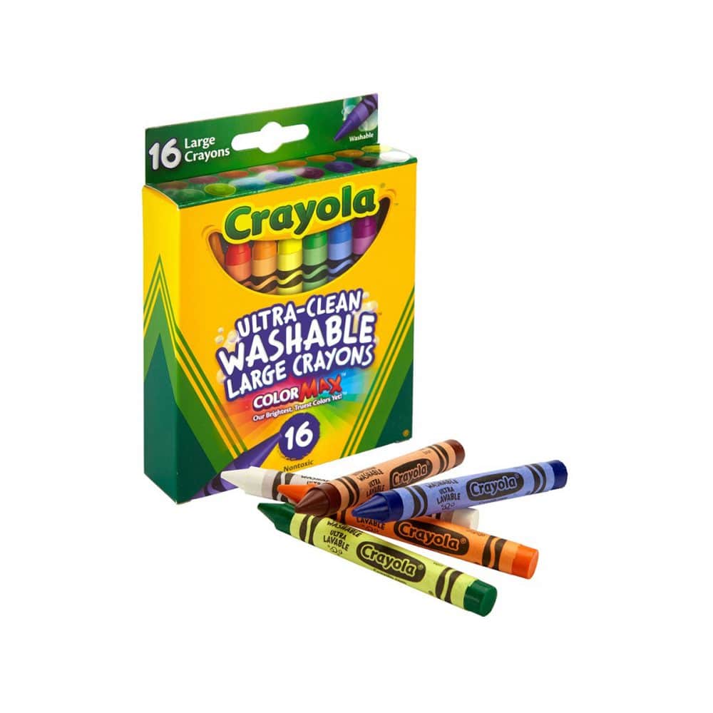16 crayons de cire Ultra-Clean pointes larges - Crayola