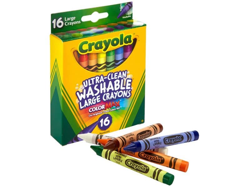 16 crayons de cire Ultra-Clean pointes larges - Crayola