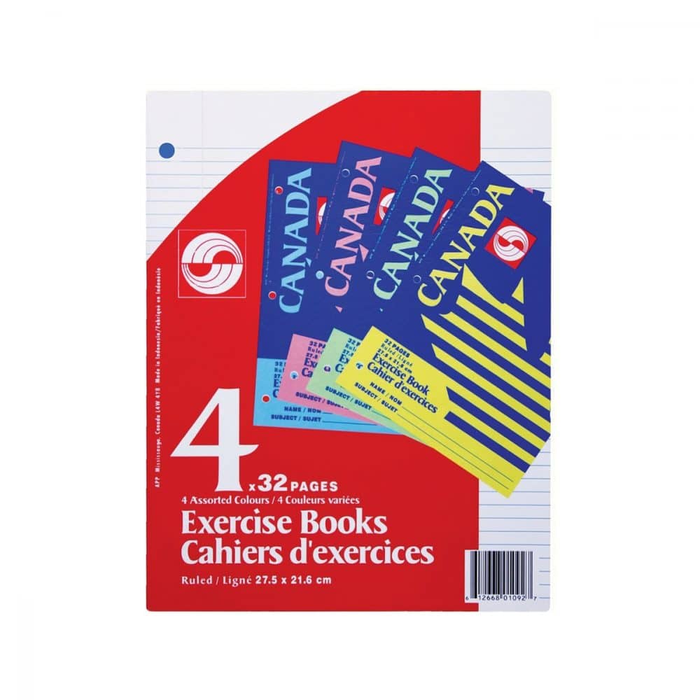 Paquet de 4 cahiers Canada 32 pages