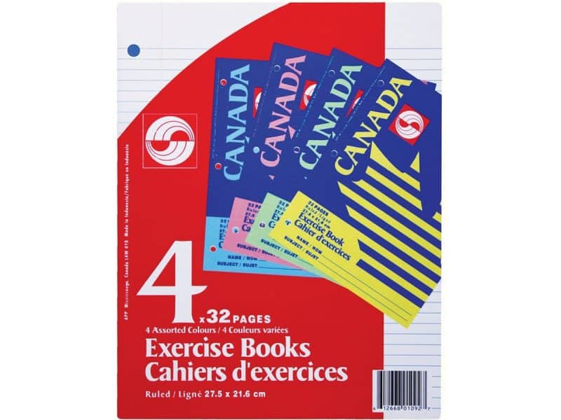 Paquet de 4 cahiers Canada 32 pages