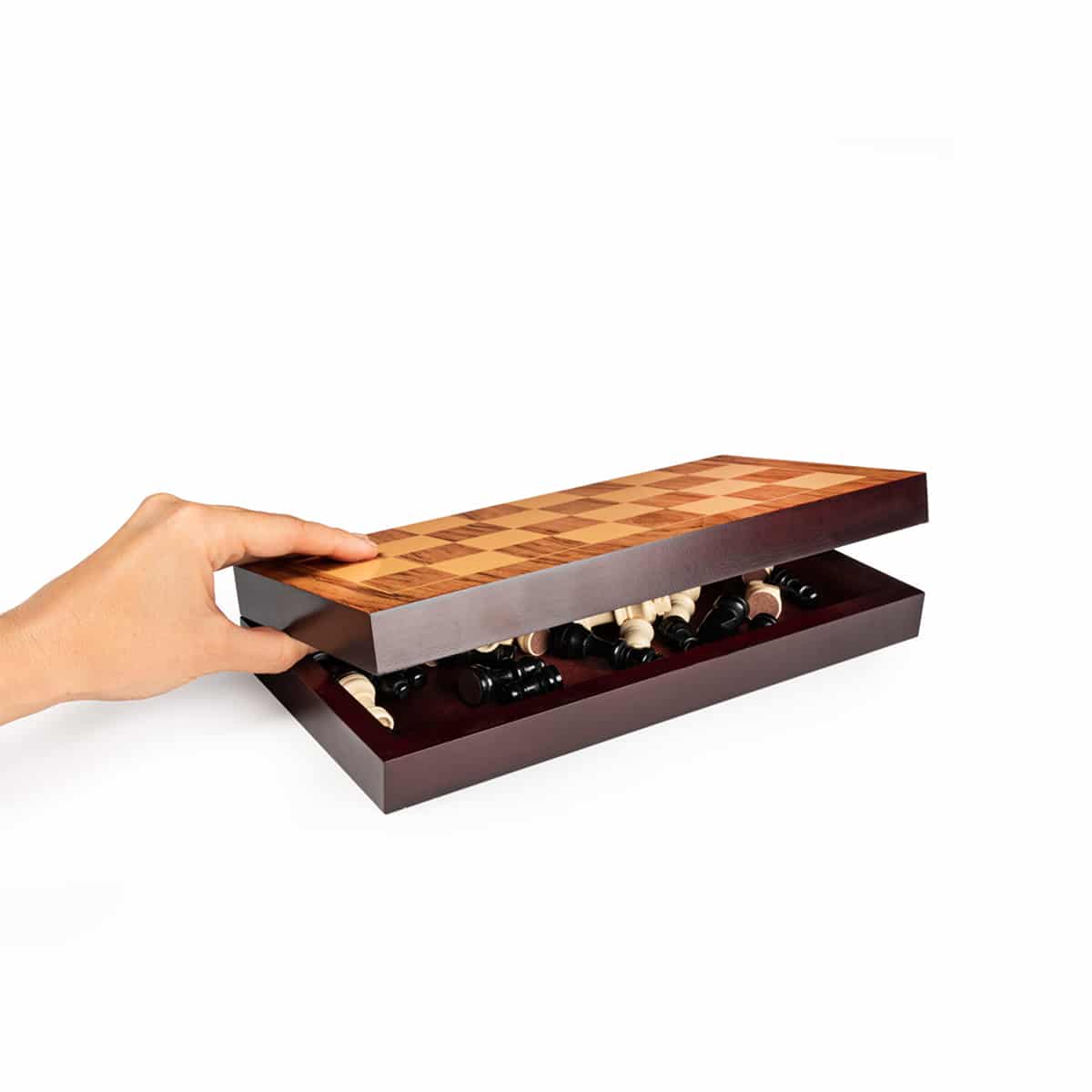 Jeu d'échec en bois pliable – Image 3