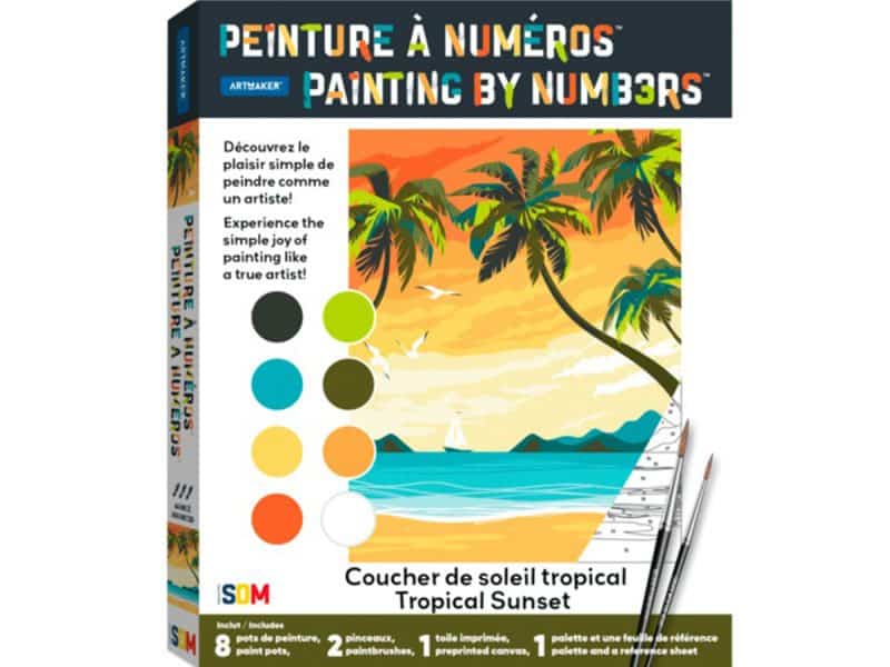 Peinture à numéros Coucher tropical