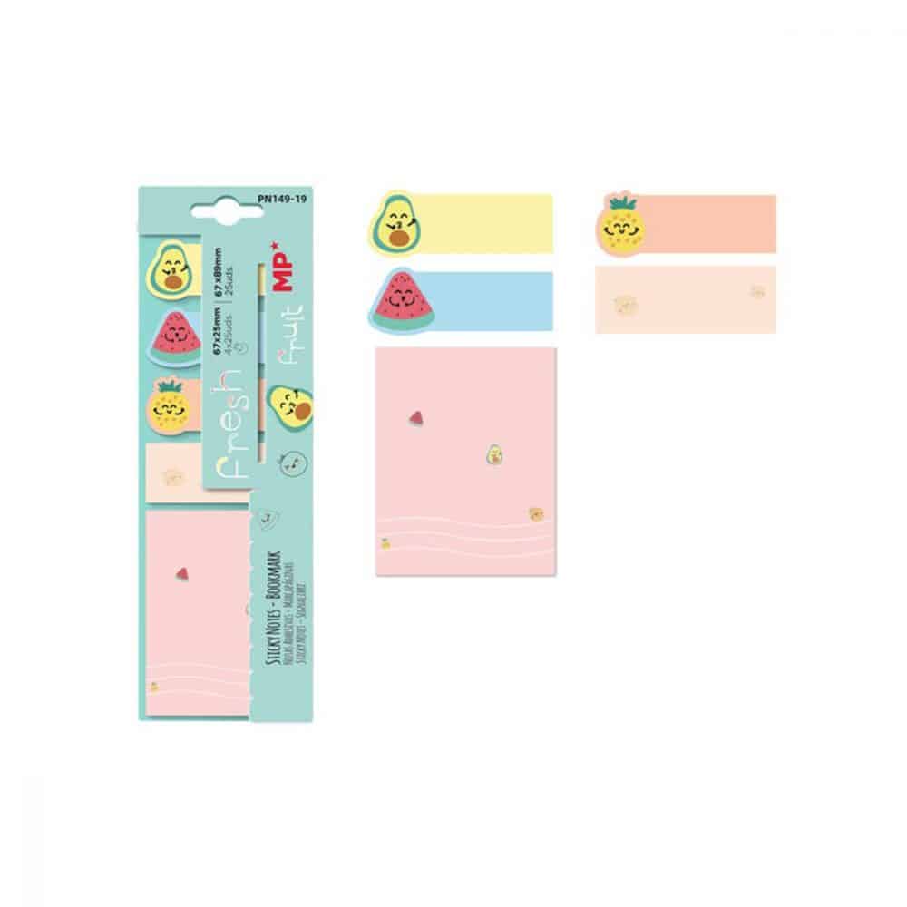 Feuillets adhésifs marque pages Fruits