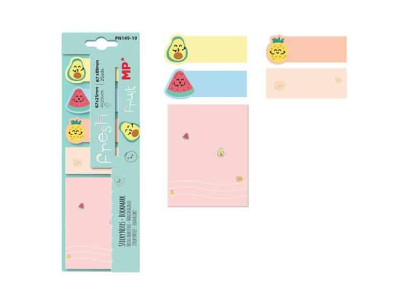 Feuillets adhésifs marque pages Fruits