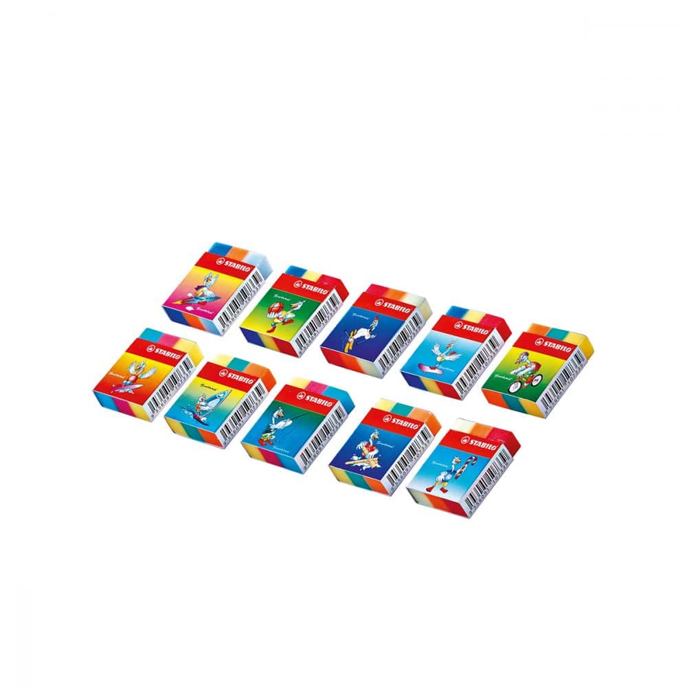Efface Yippy-Plas Stabilo couleur variée