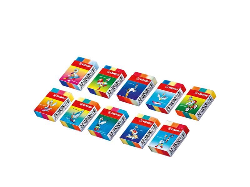 Efface Yippy-Plas Stabilo couleur variée