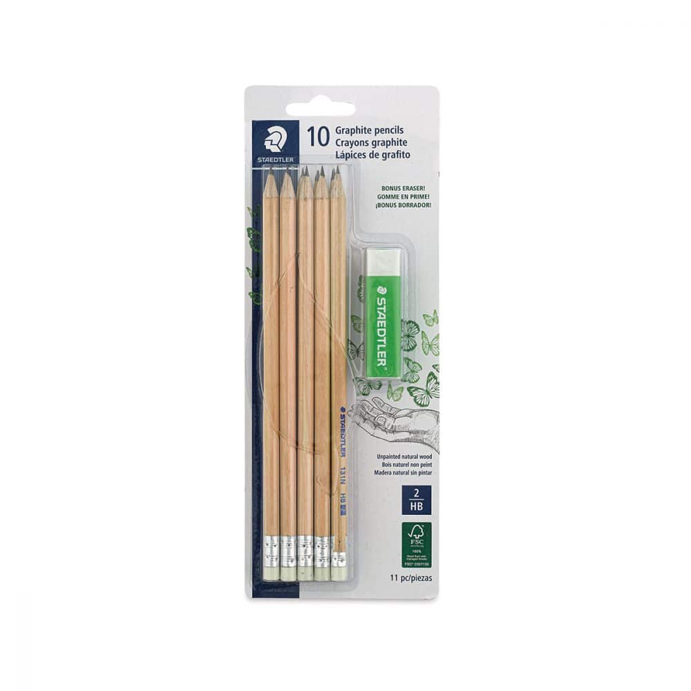 Staedtler - 10 crayons graphites + 1 efface