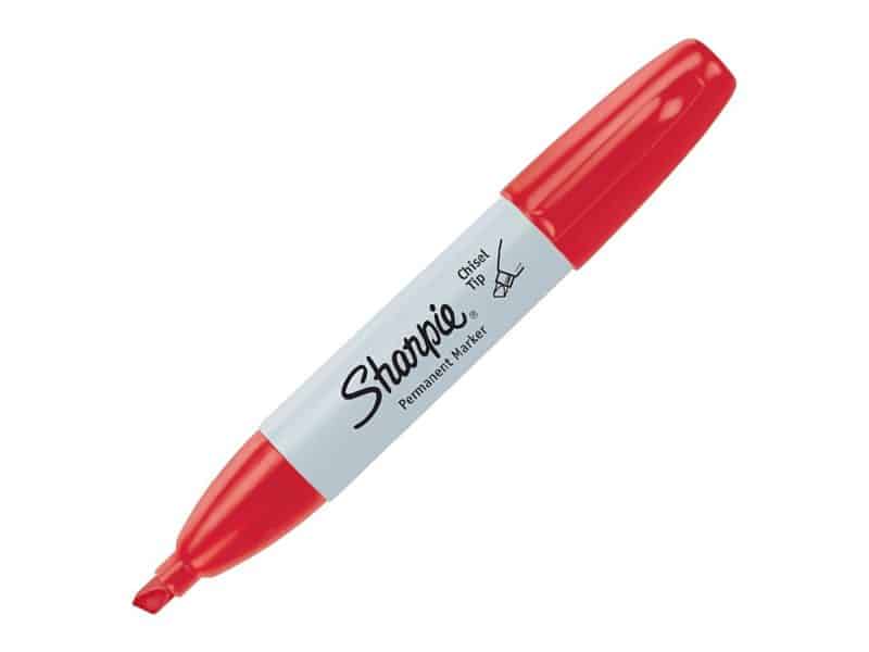 Marqueur permanent Sharpie biseauté rouge