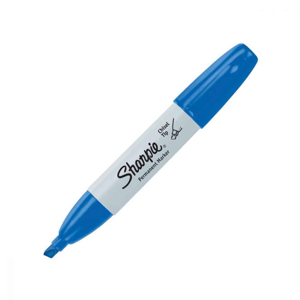 Marqueur permanent Sharpie biseauté bleu
