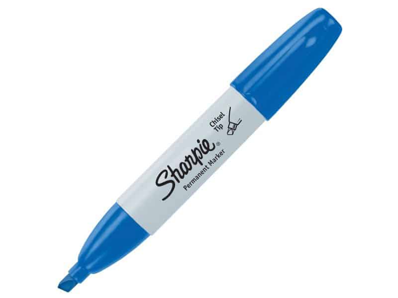 Marqueur permanent Sharpie biseauté bleu