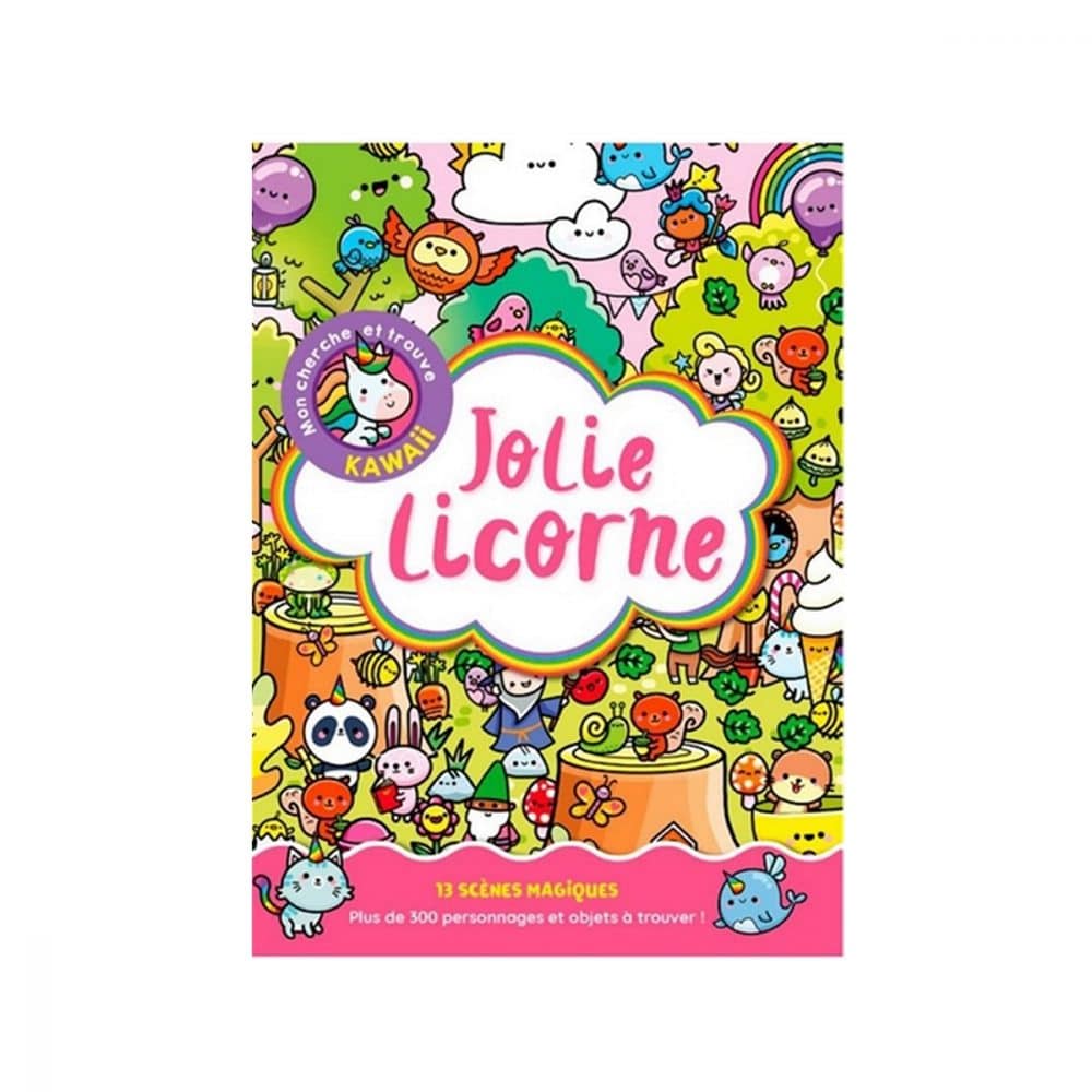 Jolie Licorne Mon cherche et trouve Kawaii