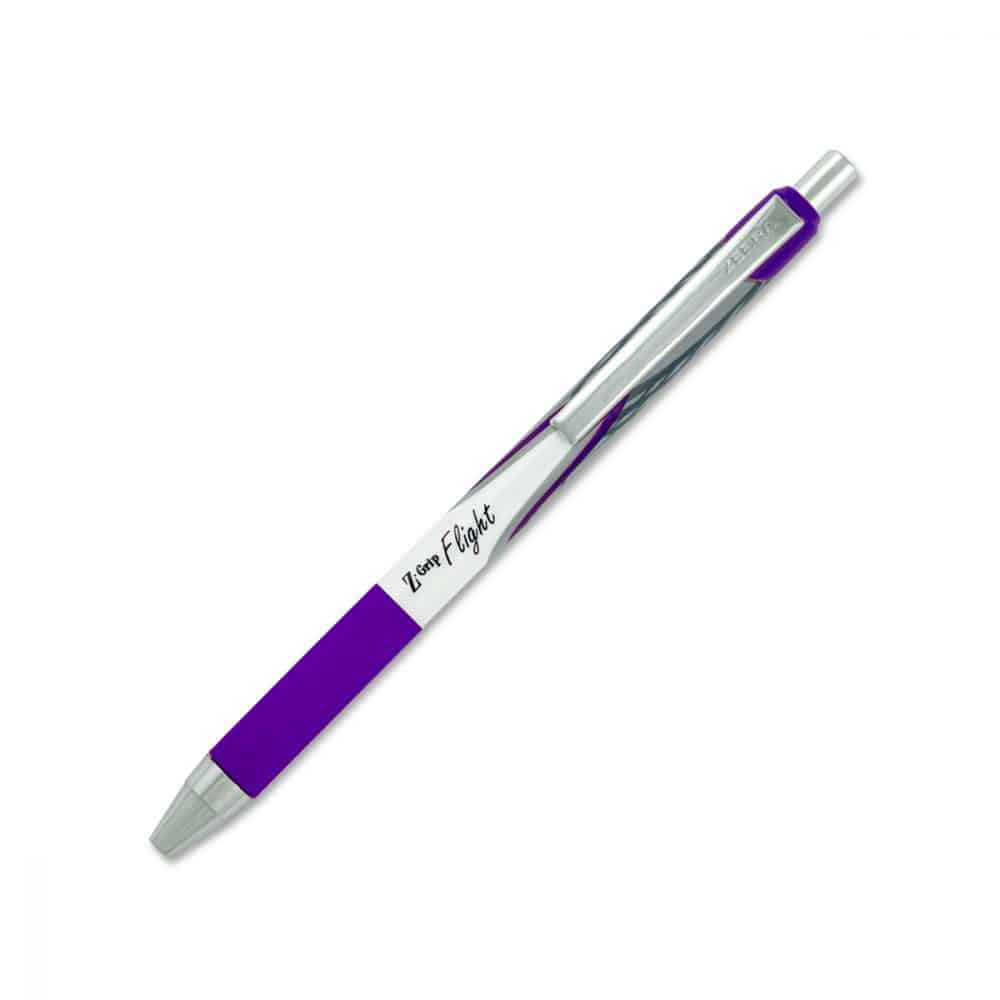 Stylos à bille rétractable Z-Grip Flight - Zebra Pen violet