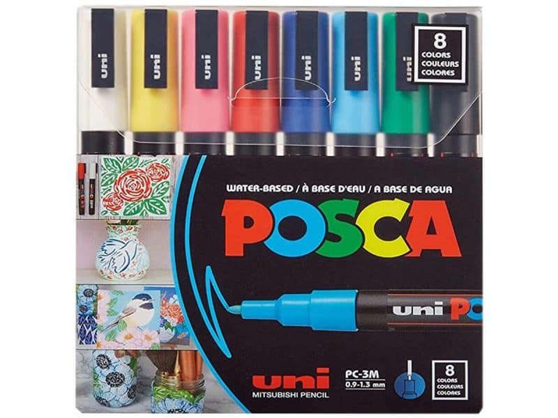 Marqueurs POSCA - ensemble de 8 - pointe fine