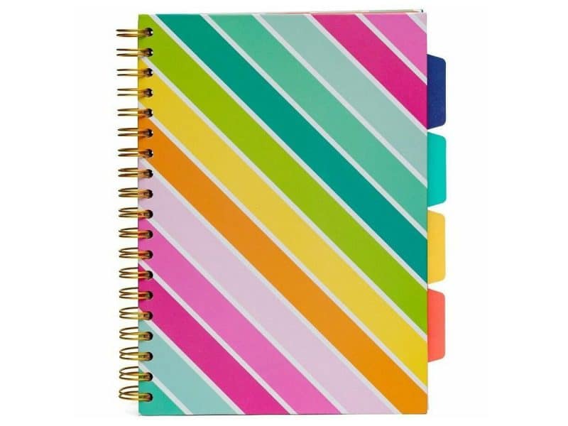 Carpe Diem Cahier spiral 5 onglets Arc-en-ciel - Pukka Pads