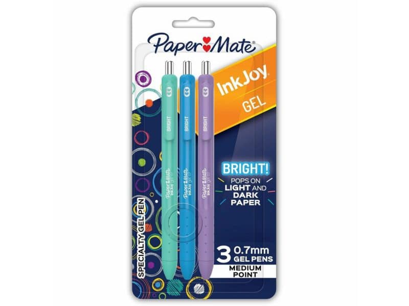 Paquet de 3 stylos gel PaperMate InkJoy Bright