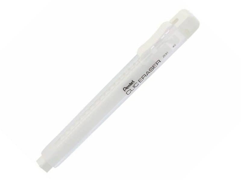 Crayon efface Pentel Clic Eraser - blanc