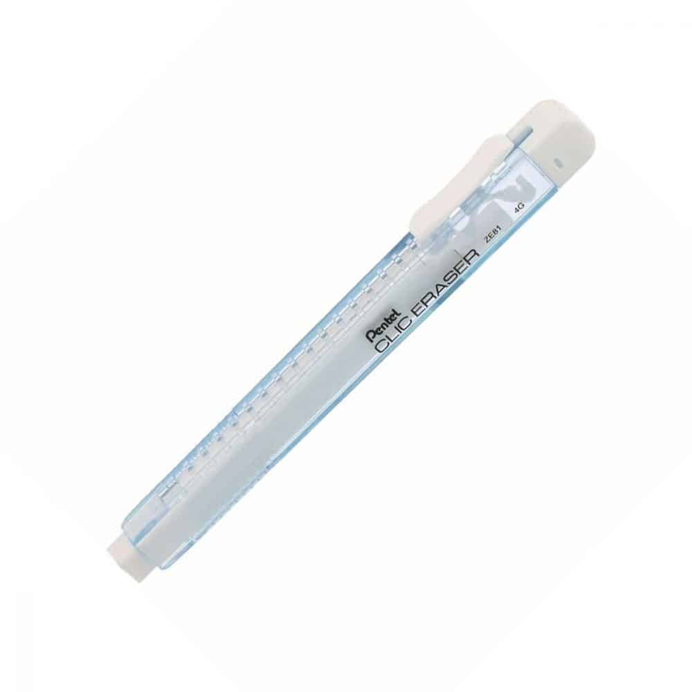 Crayon efface Pentel Clic Eraser - bleu