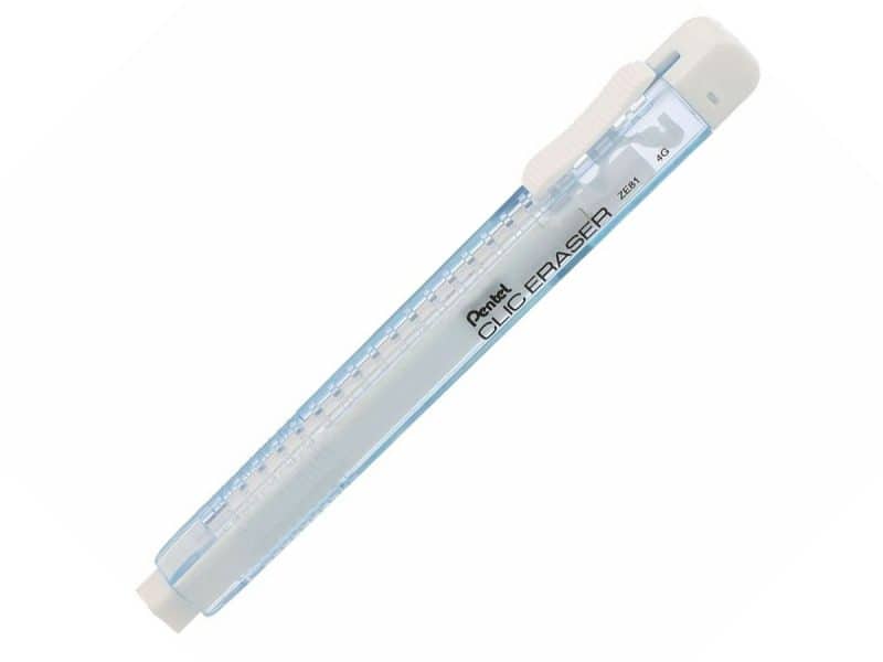 Crayon efface Pentel Clic Eraser - bleu