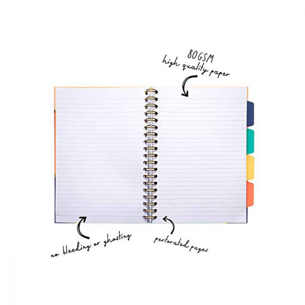 Carpe Diem Cahier spiral 5 Onglets Fleurs - Pukka Pads – Image 2