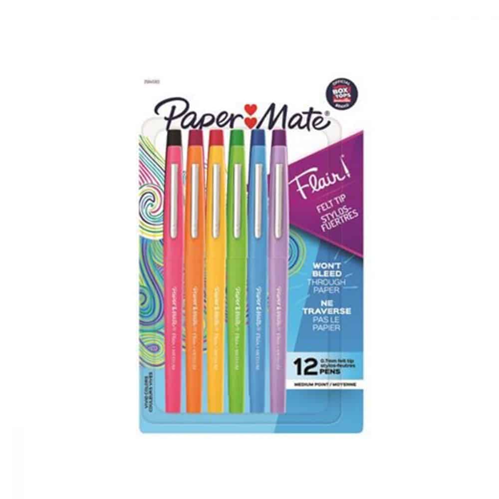 12 Stylos feutres Flair - PaperMate