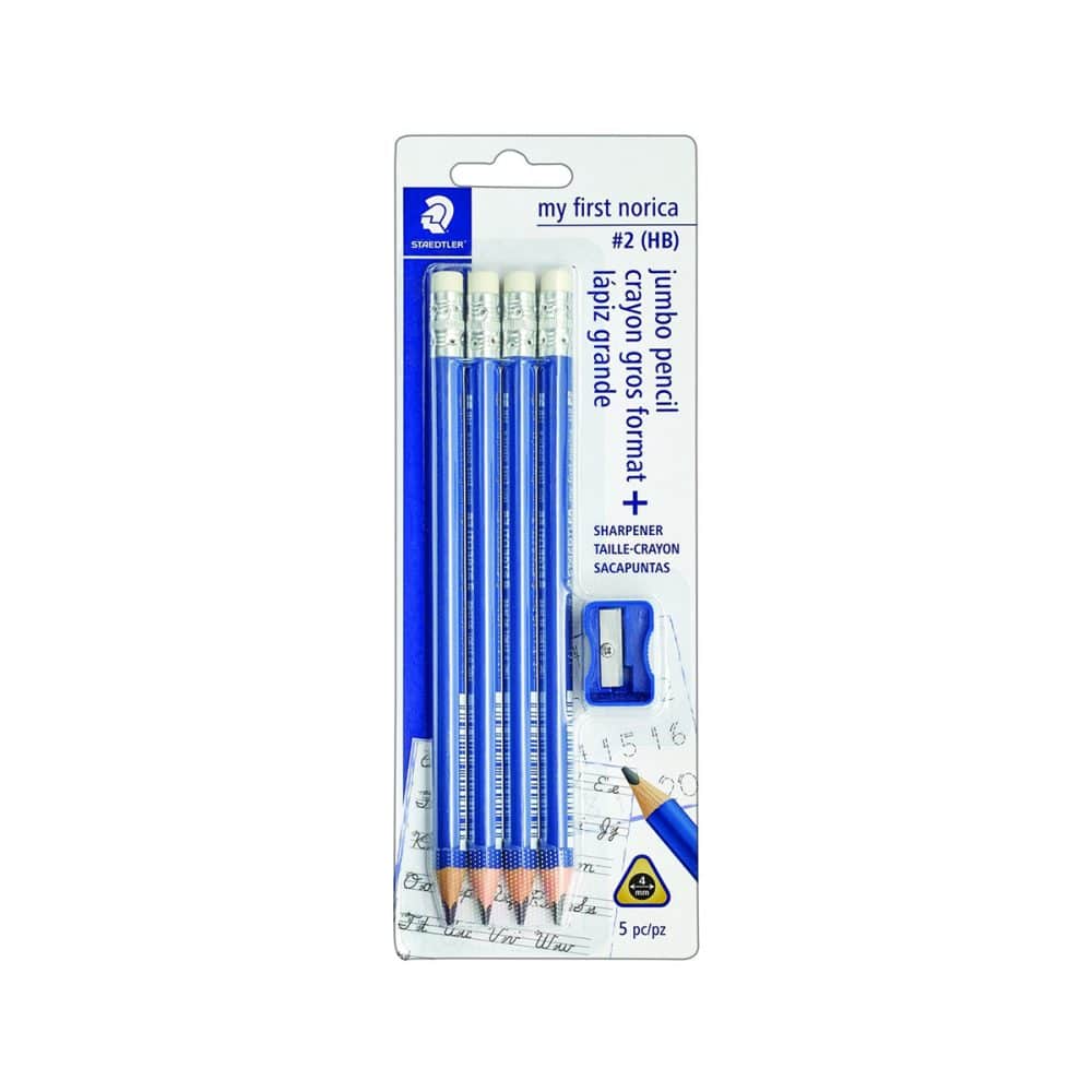 4 Crayons gros format +aiguisoir