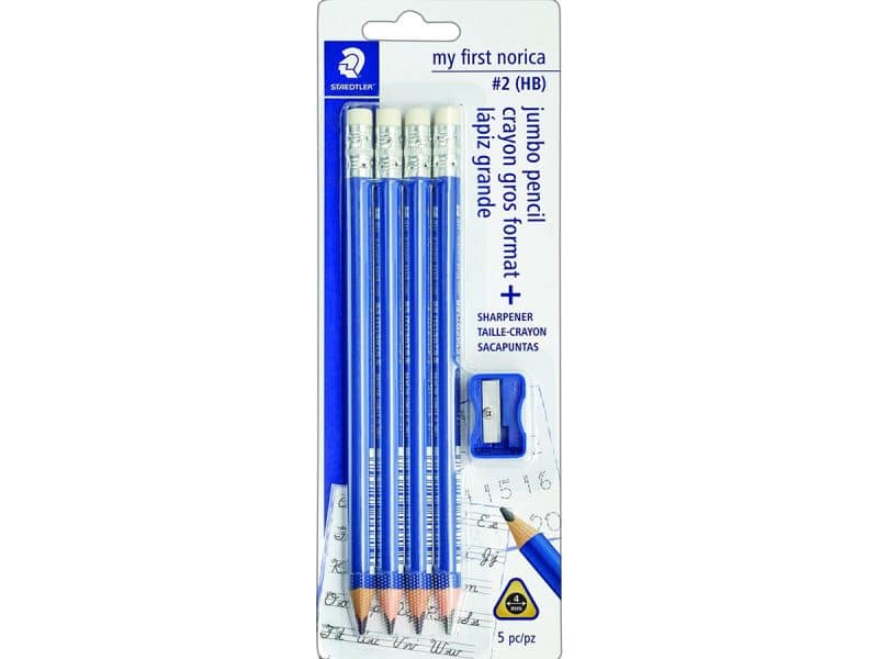 4 Crayons gros format +aiguisoir