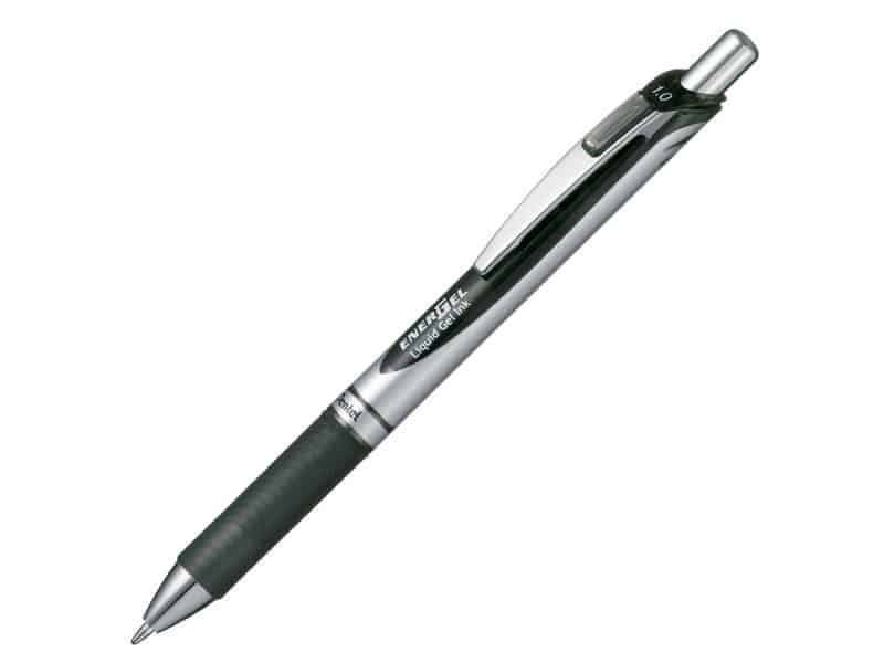 Stylo retractable Pentel Energel 1.0 noir