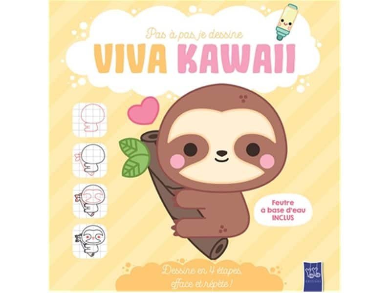 Pas à pas, je dessine Viva Kawaii Paresseux