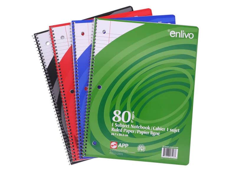 Cahier spirale ligné Enlivo 80 pages