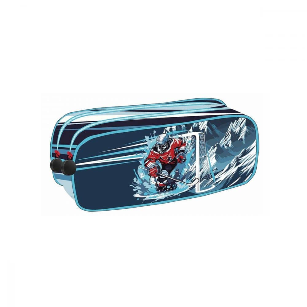 Trousse à crayons Hockey à 2 compartiments Quo vadis