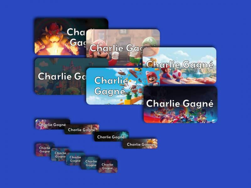 Ensemble d'étiquettes personnalisées Mario simple