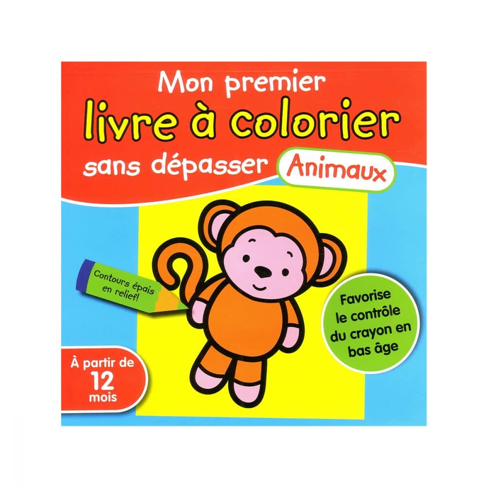 Mon premier livre à colorier sans dépasser Animaux