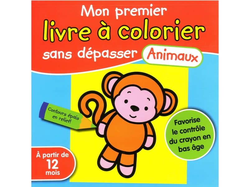 Mon premier livre à colorier sans dépasser Animaux