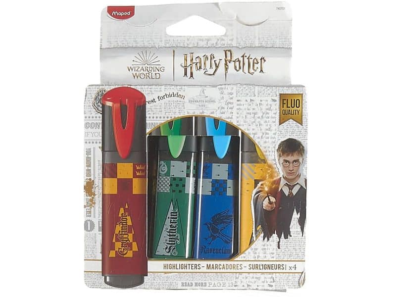 Surligneurs pqt de 4  Harry Potter fluo