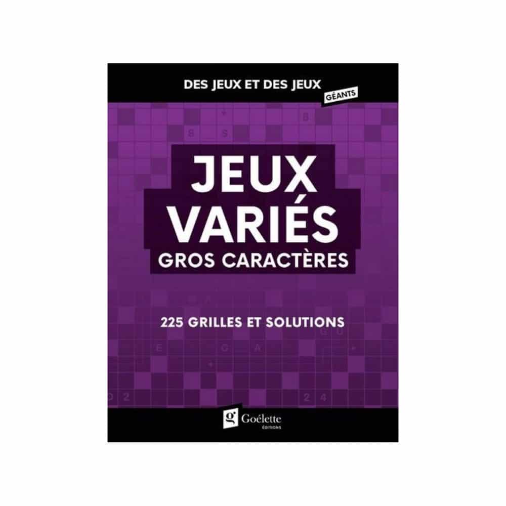 Jeux variés gros caractères