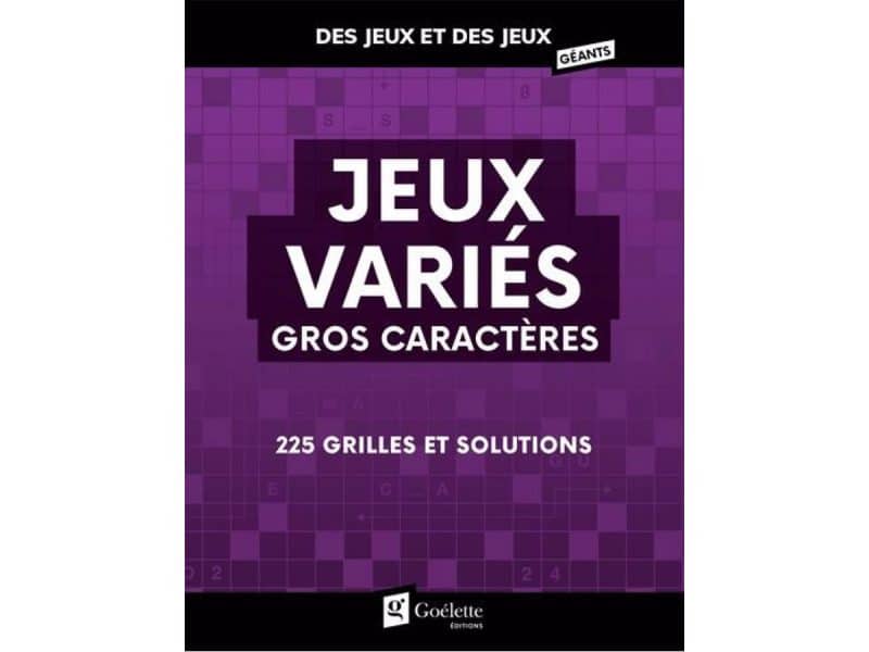 Jeux variés gros caractères