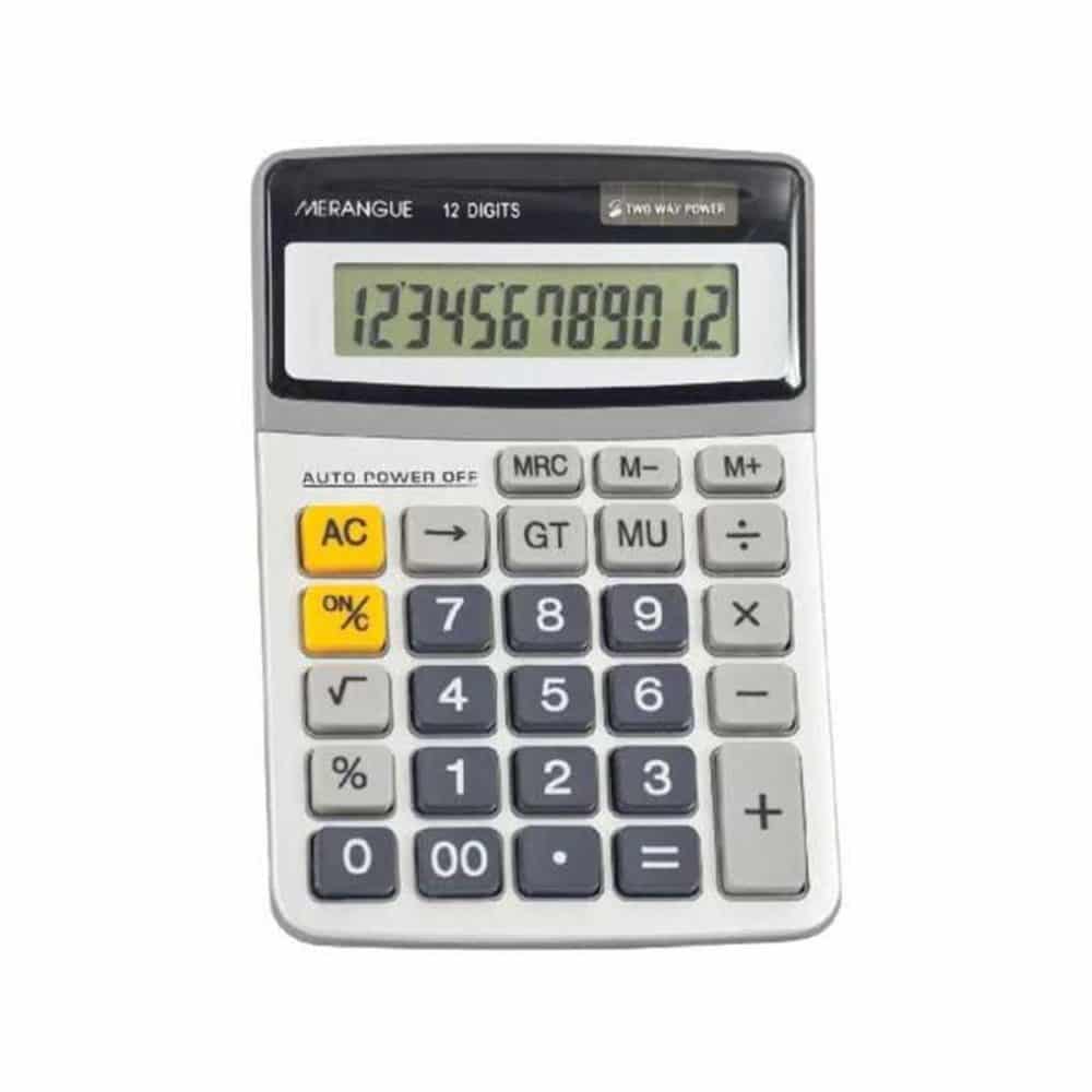 Calculatrice 8 chiffres noir ou blanc