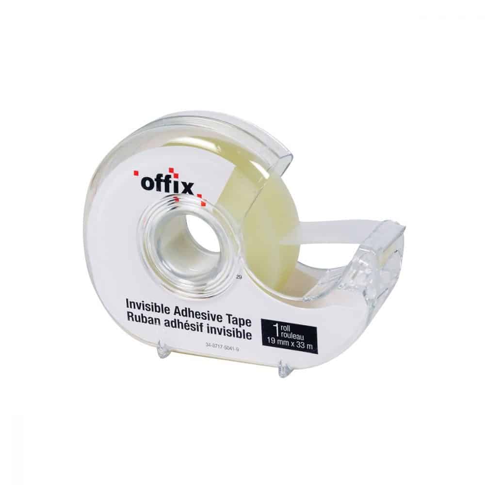 Ruban adhésif invisible Offix 19 mm x 32.9 m Dévidoir