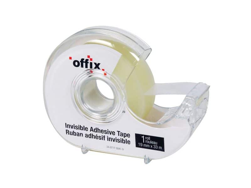Ruban adhésif invisible Offix 19 mm x 32.9 m Dévidoir