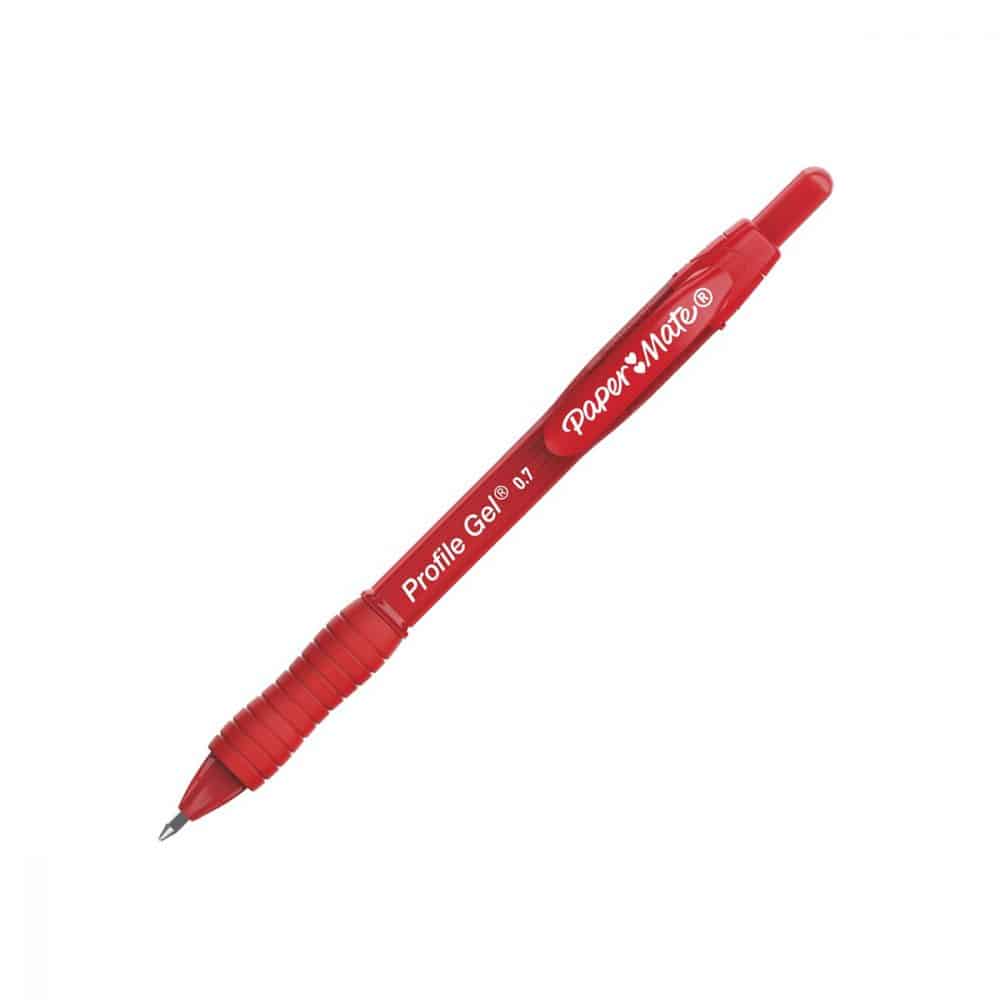 Boîte de 12 stylos Papermate Profile 0.7 - rouge
