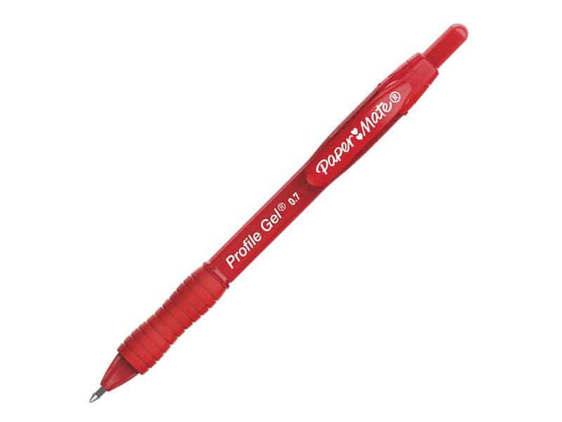 Boîte de 12 stylos Papermate Profile 0.7 - rouge